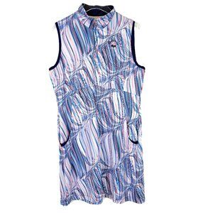 EPNY Golf Teeth of the Dog Casa de Campo Swirling Wave Print Dress Size XL EUC